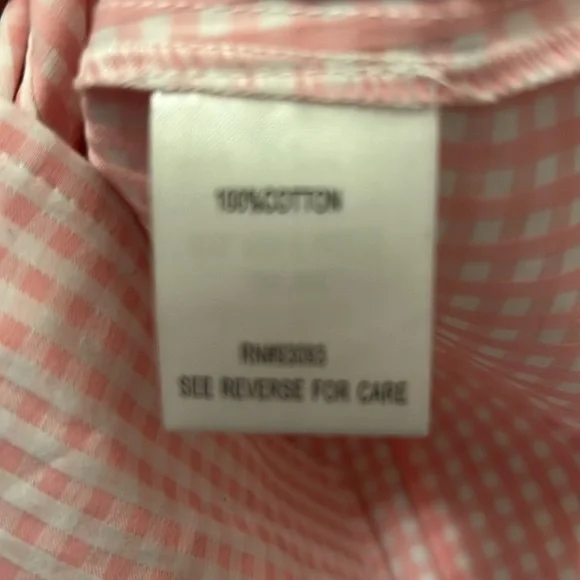 TYLER BOE CHERRY BLOSSOM BLOUSE. Pink & white checked. EUC! Size 2. - Picture 5 of 9